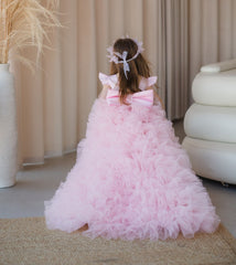 pink Flower Girl Dress