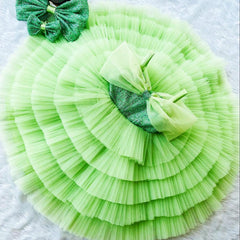 Beautiful Fancy net frock for baby girls in multicolor from 1 to 10years