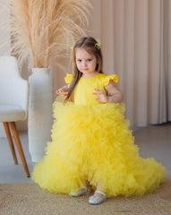 yellow Tutu Birthday Dress