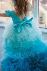 Turquoise Flower Girl tutu Dress