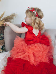 Red tulle dress (multi shade)