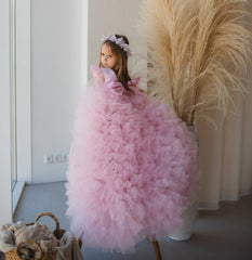 pink Flower Girl Dress