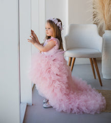 pink Flower Girl Dress
