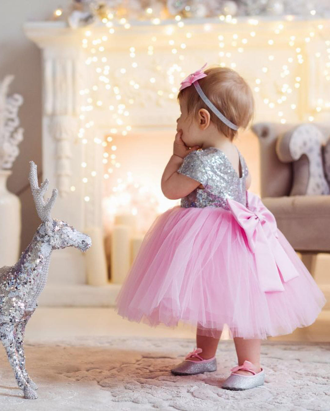 Beenistic fancy net and raw silk frock for baby girls with cancan from 0-10 years
