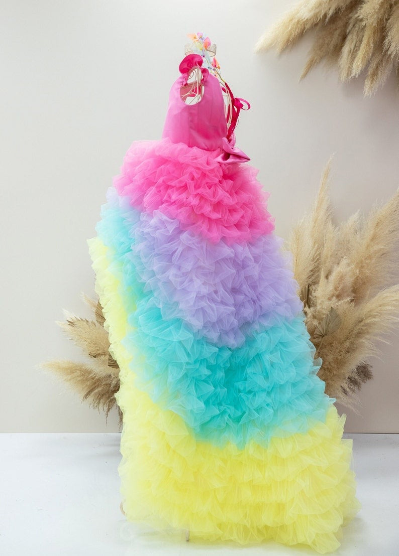 Rainbow tail frock
