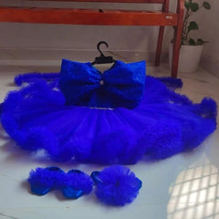 blue barbie tail frock (shoe not included)