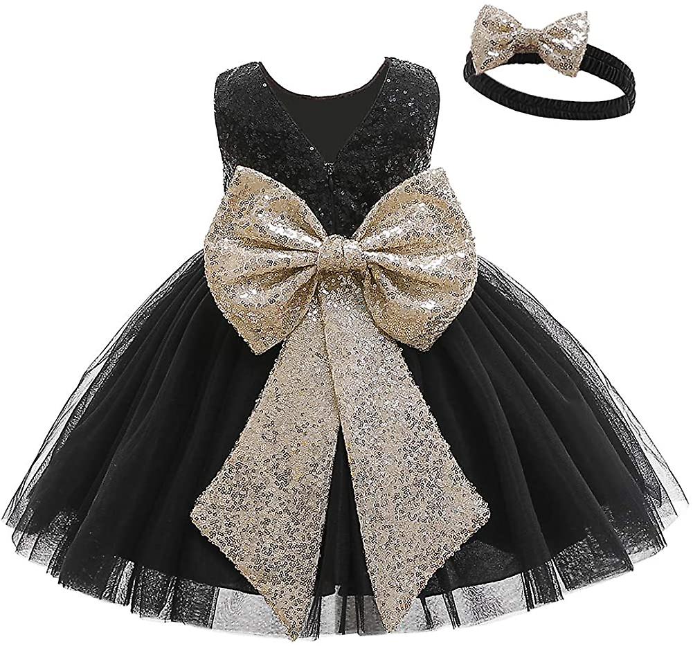 zeniastic- fancy net and trendy sequins frock for baby girls | Black frock 1 to 10 years